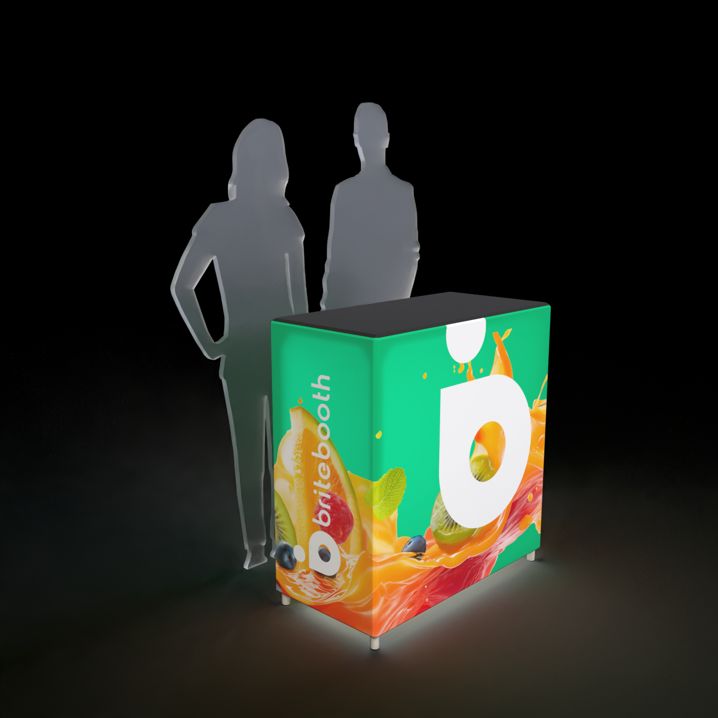 Backlit Trade Show Counters and Booth Podiums