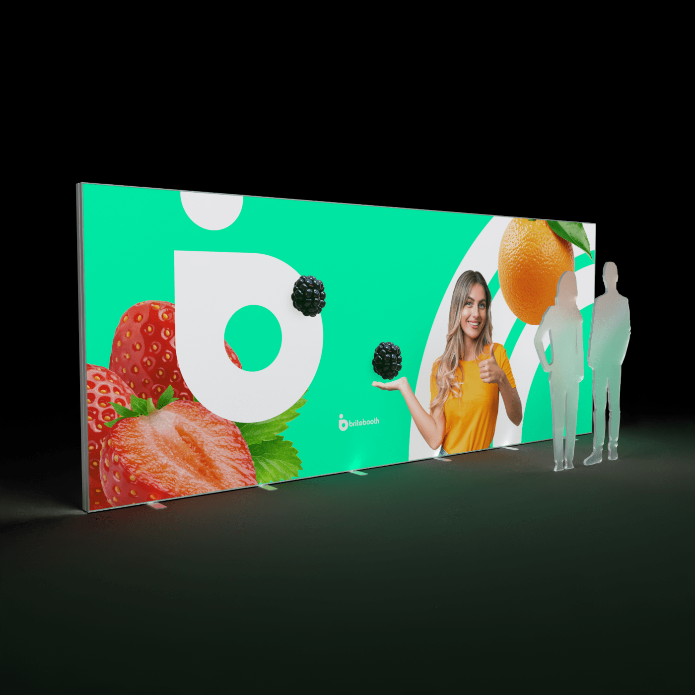 Brandstand USA Trade Show Display 20' BrightLine W Light Box Wall
