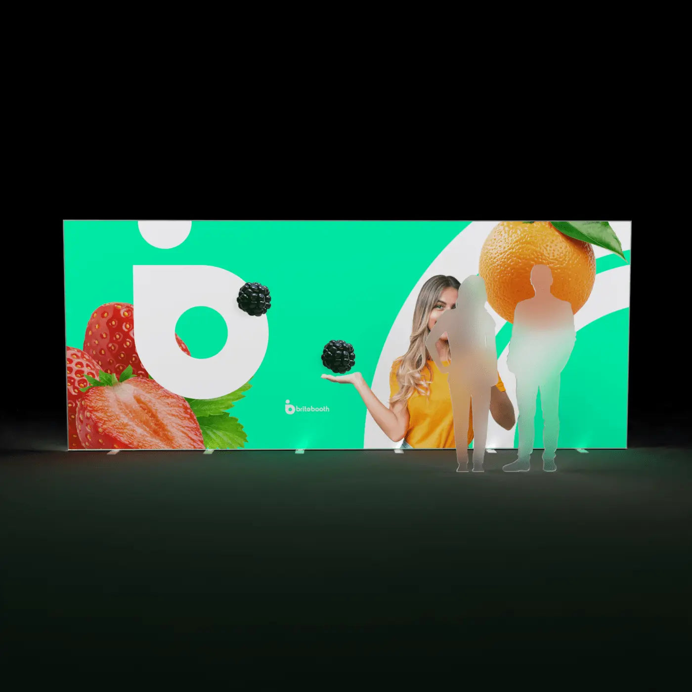 20ft BrightLine W backlit light box wall with SEG graphics