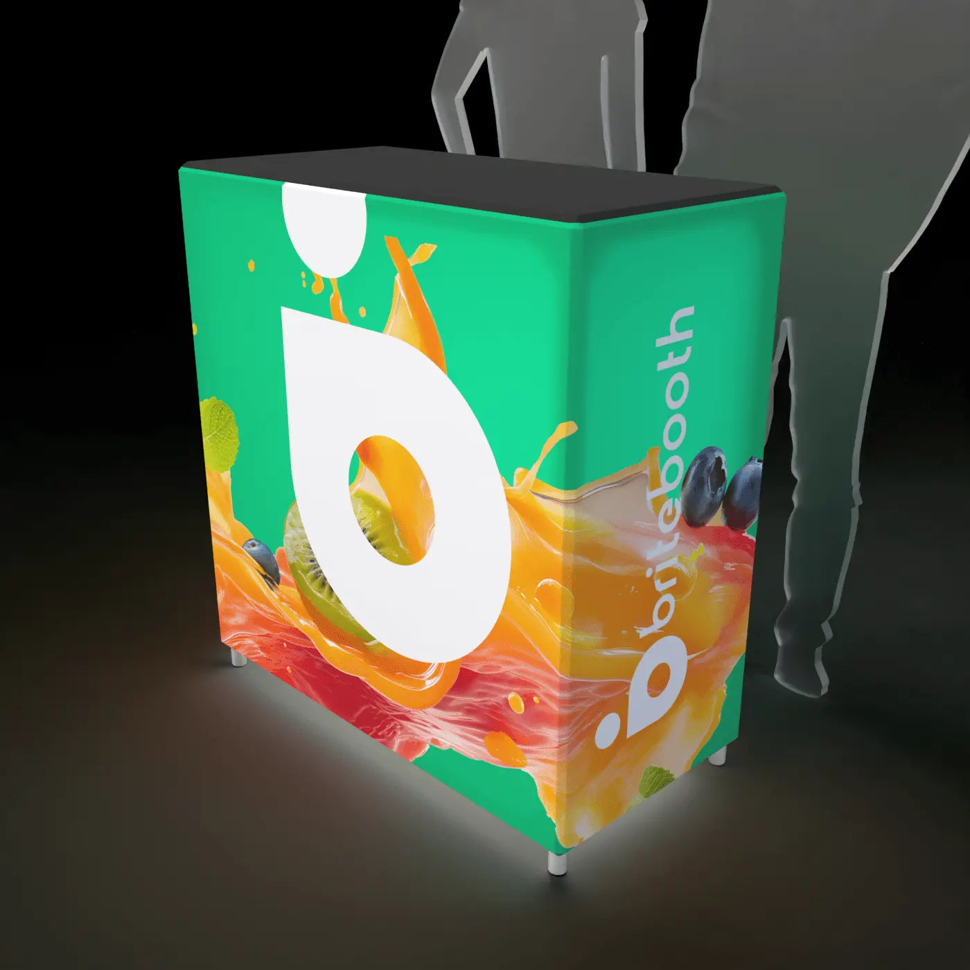 3.5ft Casonara 360 backlit light box counter