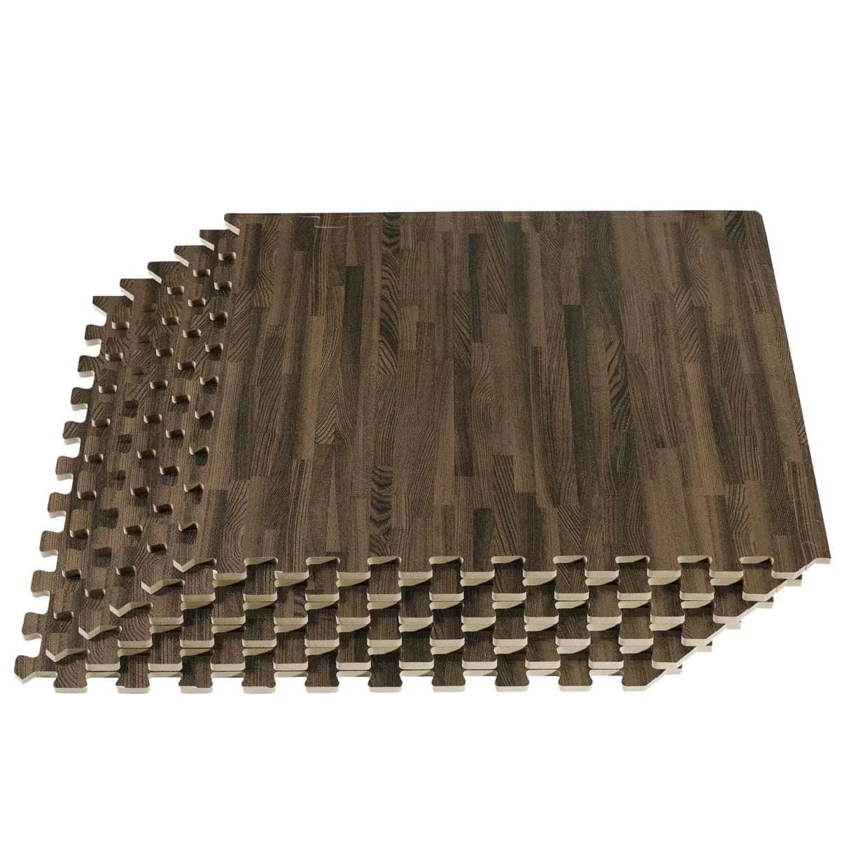 BriteBooth Walnut 5/8" Wood Floor Printed Foam Mats