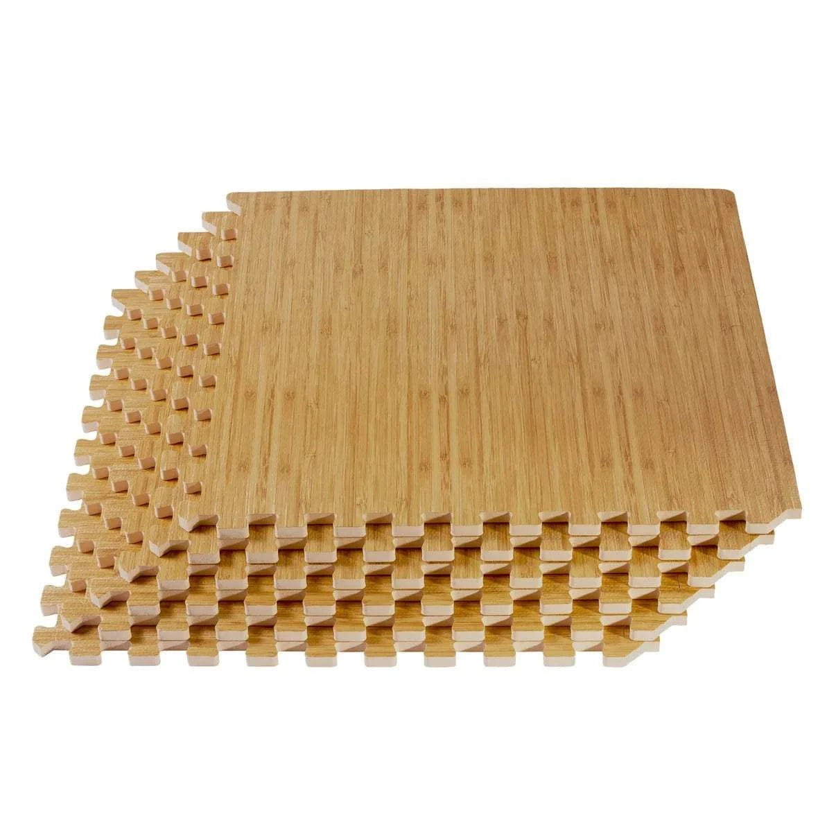 BriteBooth Light Bamboo 5/8" Wood Floor Printed Foam Mats