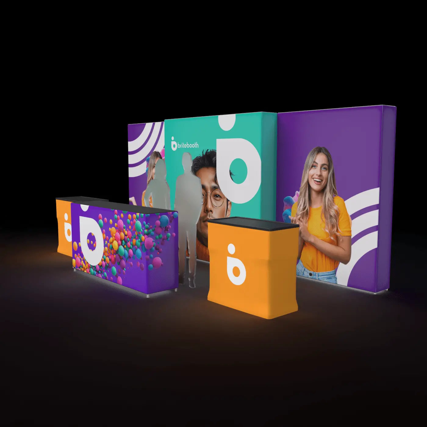 BriteBooth Casonara Backlit 20ft Trade Show Display Booth - 20.02