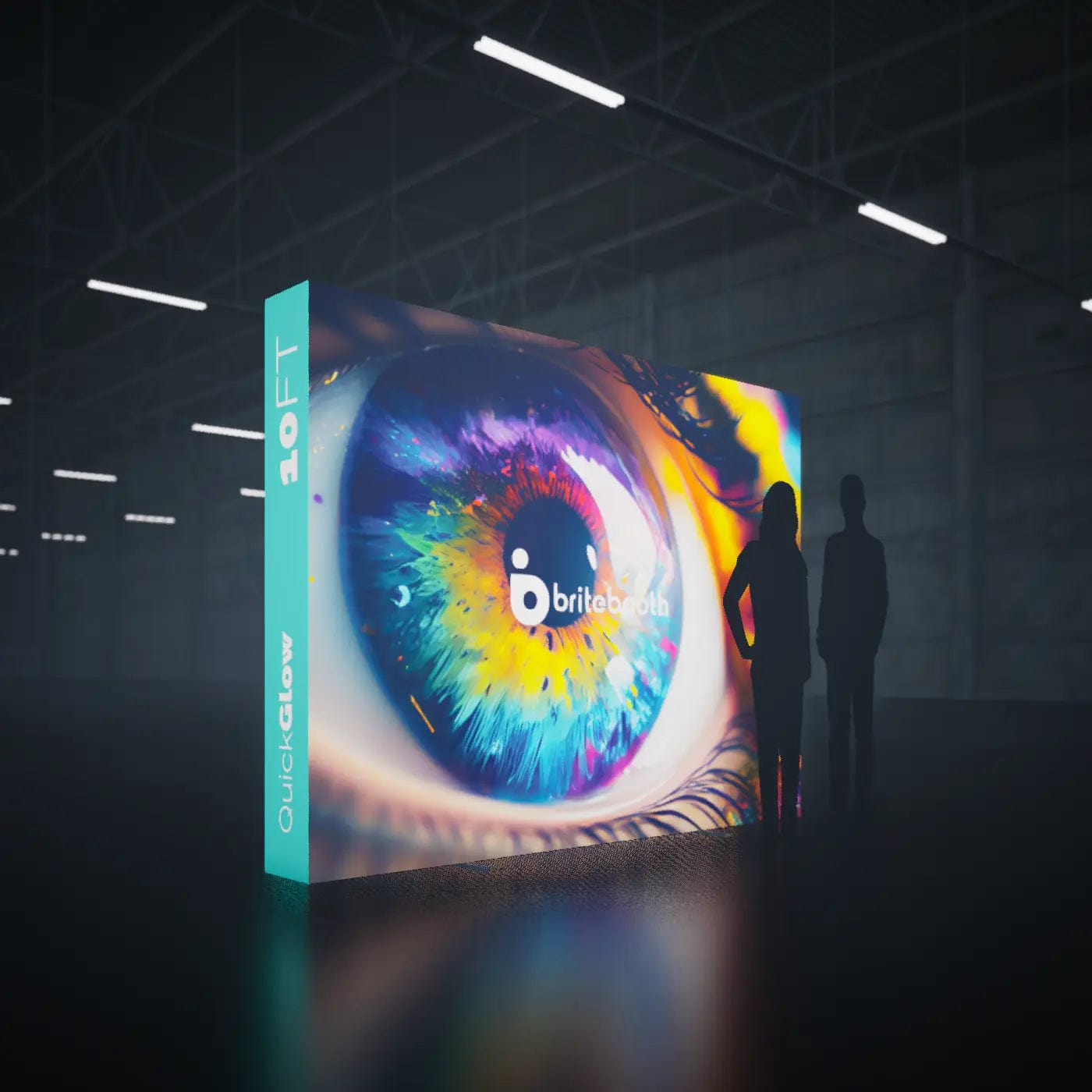 Orbus Trade Show Display Hopup 10ft Backlit Straight Tension Fabric Display