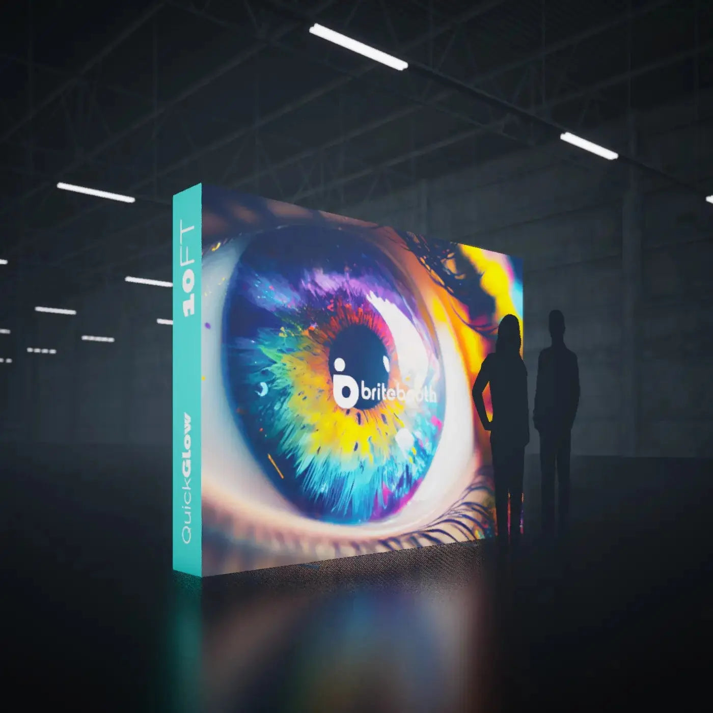 Orbus Trade Show Display Hopup 10ft Backlit Straight Tension Fabric Display