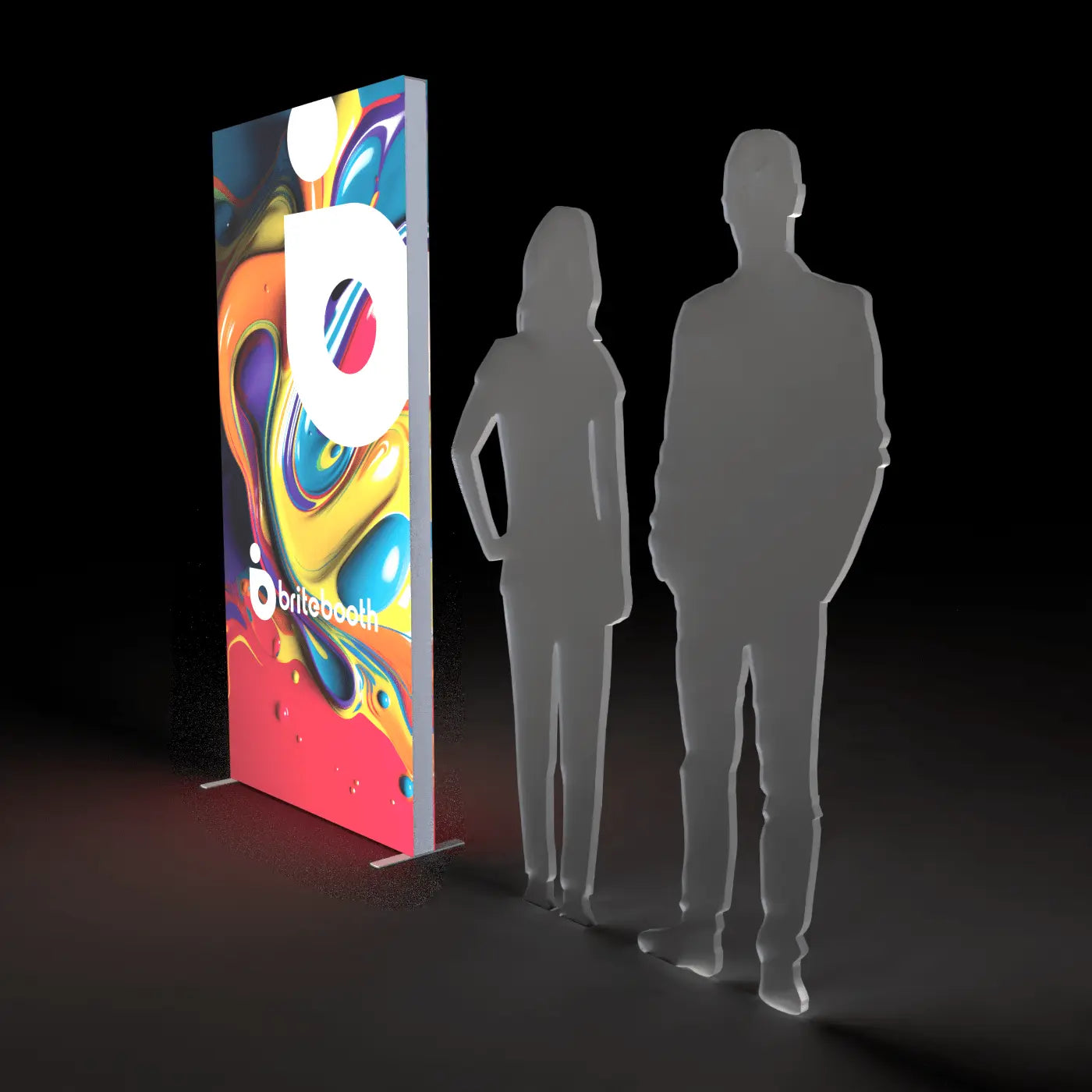 SEGO backlit banner stand lightbox display with double-sided graphics