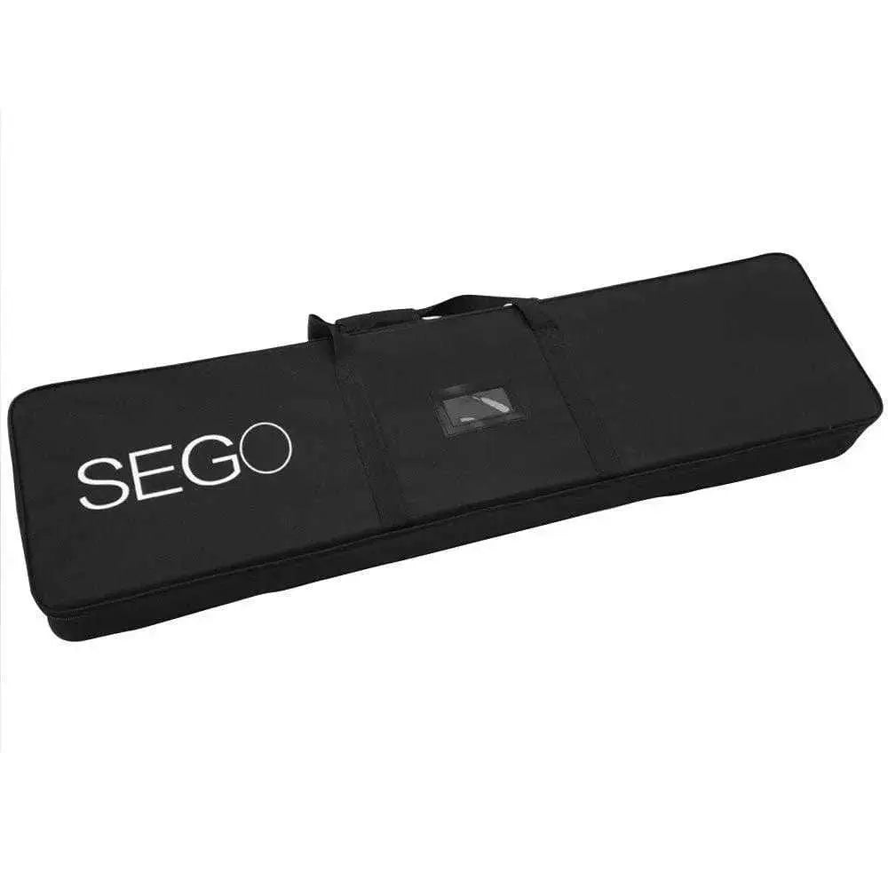 SEGO backlit banner stand lightbox display with double-sided graphics