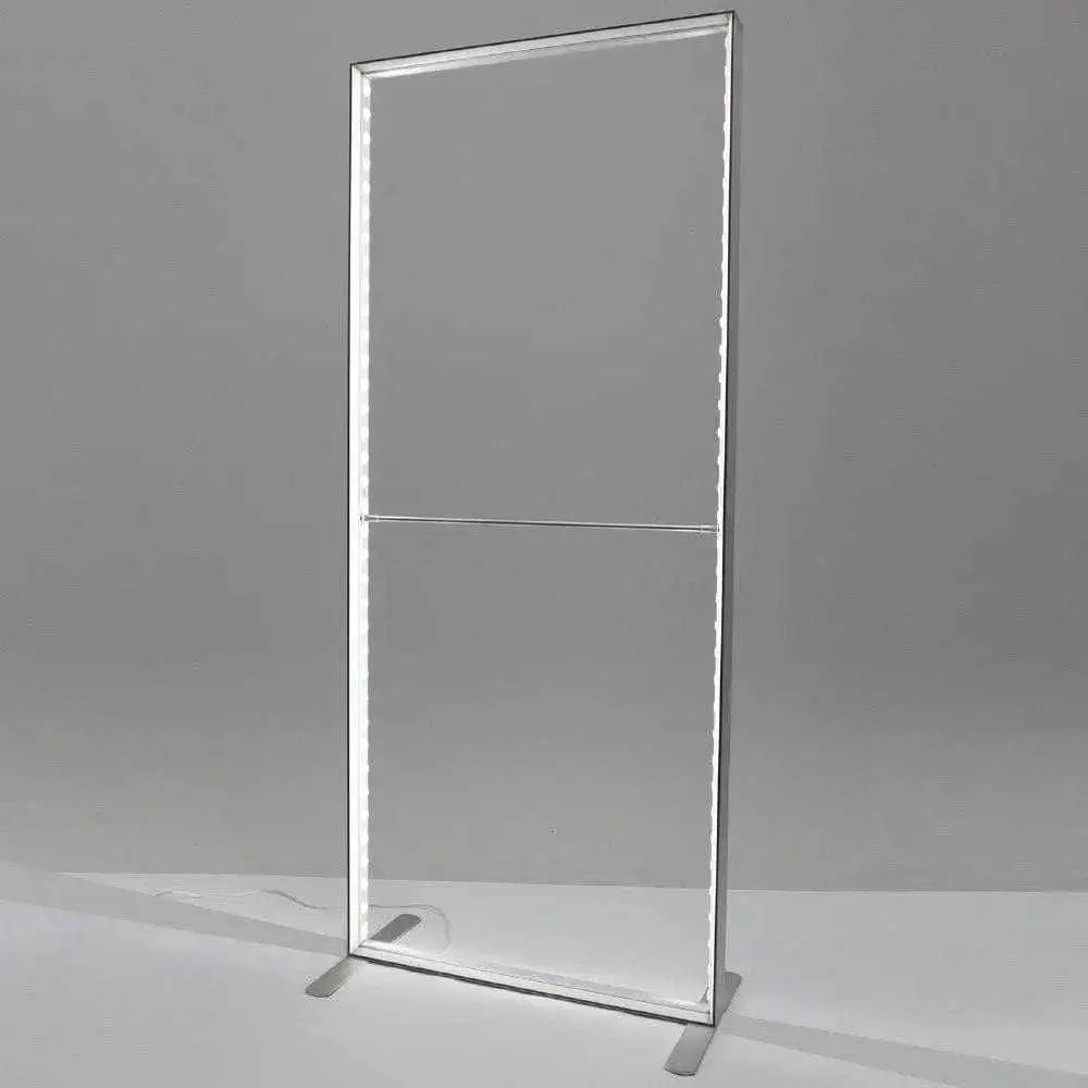 SEGO backlit banner stand lightbox display with double-sided graphics