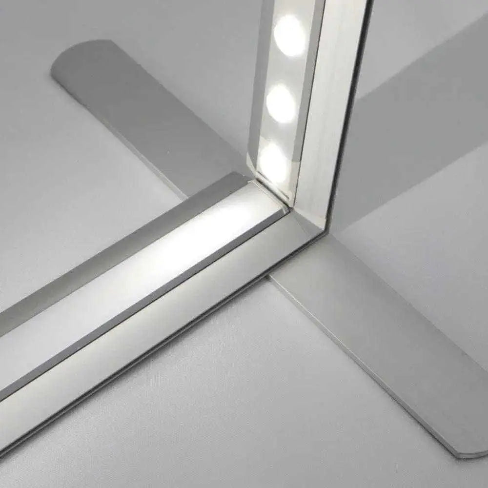 SEGO backlit banner stand lightbox display with double-sided graphics