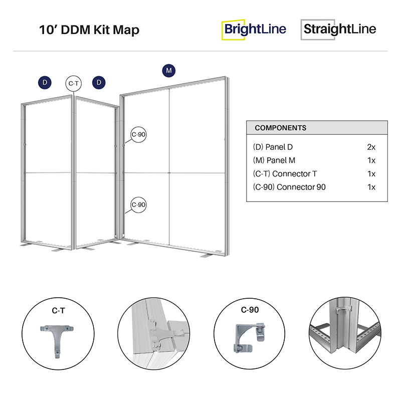 Brightline-displays - 10ft X 8ft BrightLine Light Box Kit DDM