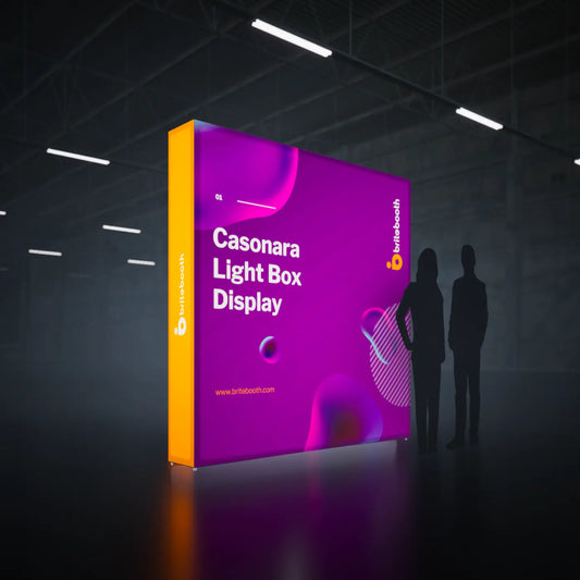 8ft Casonara Backlit Display Wall-Trade Show Light Box and Displays