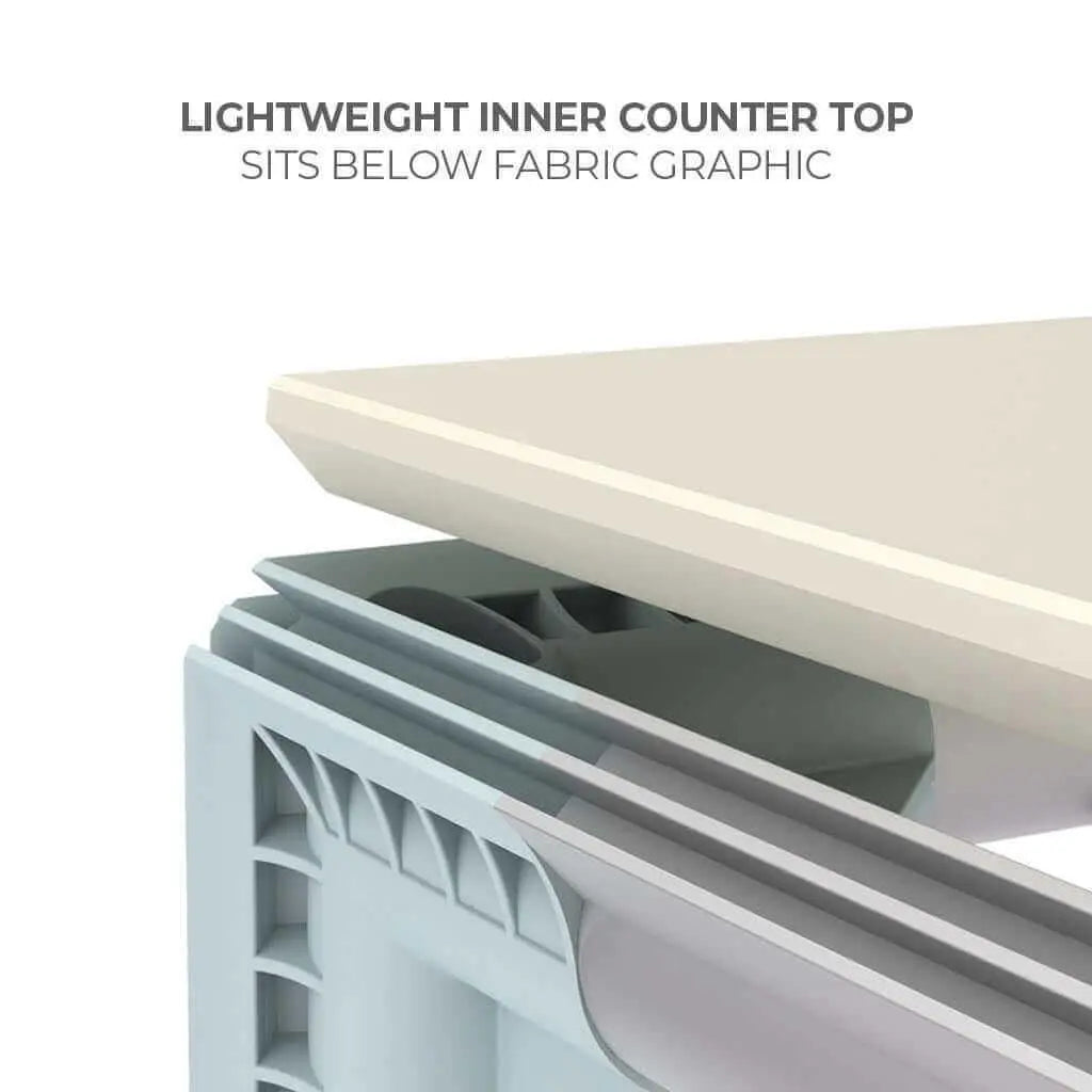 3.5’ Casonara Light Box Counter - 100M-Trade Show Light Box and Displays
