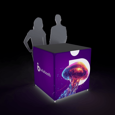 Makitso Trade Show Display 3.5’ Casonara Light Box Counter - 100L Cubed