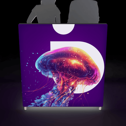 Makitso Trade Show Display 3.5’ Casonara Light Box Counter - 100L Cubed
