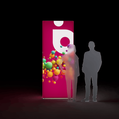 Makitso Trade Show Display 3.5ft Casonara Backlit Display Wall