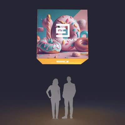 Makitso Trade Show Display 78" Casonara Blimp Cube Hanging Light Box - 200L