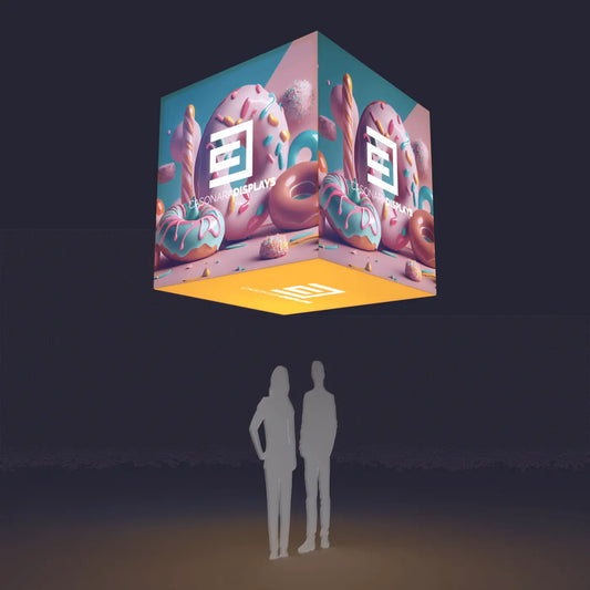 78" Casonara Blimp Cube Hanging Light Box - 200L-Trade Show Light Box and Displays