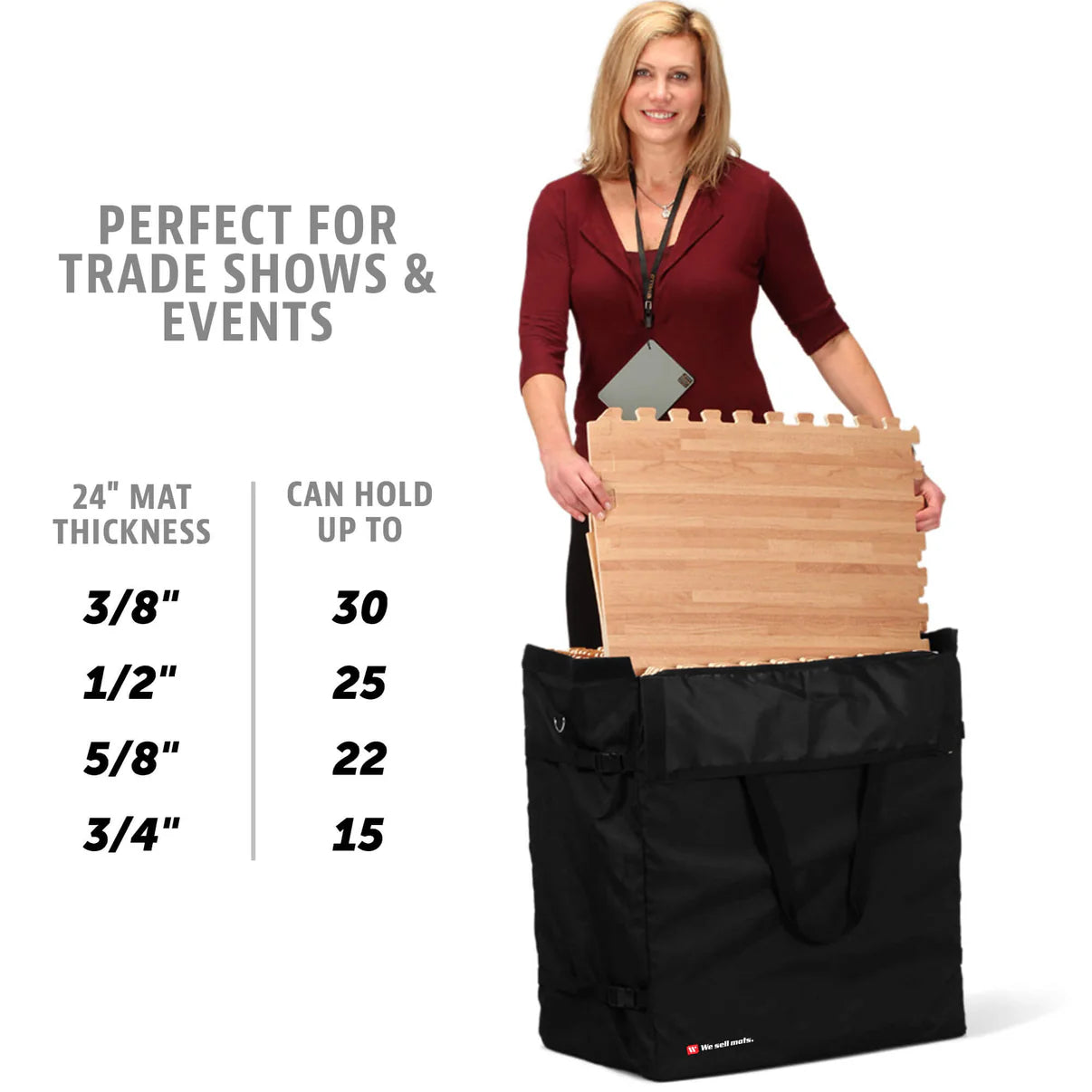 Trade Show Bag for Carrying Foam Floor Tiles