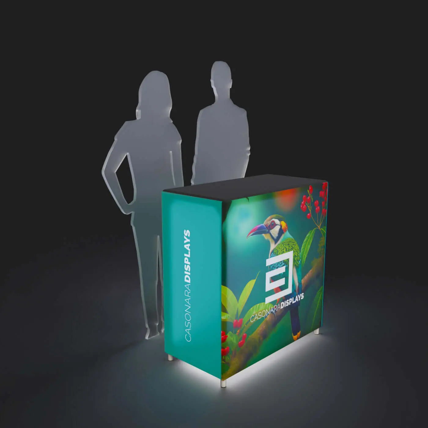 3.5’ Casonara Light Box Counter - 100M-Trade Show Light Box and Displays