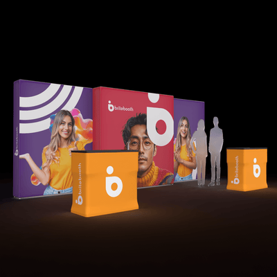 BriteBooth Trade Show Booth Casonara Backlit 20ft Trade Show Display Booth - 20.01