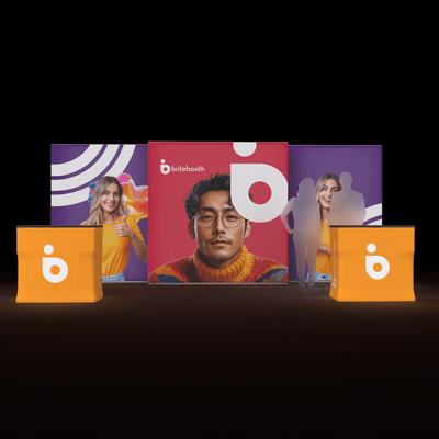 BriteBooth Trade Show Booth Casonara Backlit 20ft Trade Show Display Booth - 20.01