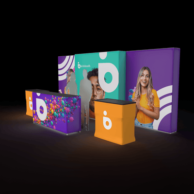 BriteBooth Casonara Backlit 20ft Trade Show Display Booth - 20.02