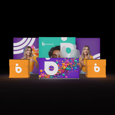 BriteBooth Casonara Backlit 20ft Trade Show Display Booth - 20.02