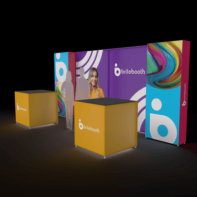 BriteBooth Trade Show Booth Casonara Backlit 20ft Trade Show Display Booth - 20.03