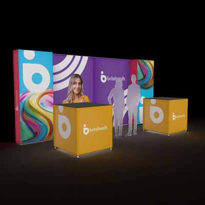 BriteBooth Trade Show Booth Casonara Backlit 20ft Trade Show Display Booth - 20.03