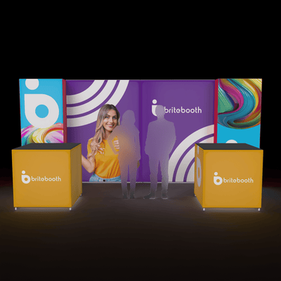 BriteBooth Trade Show Booth Casonara Backlit 20ft Trade Show Display Booth - 20.03