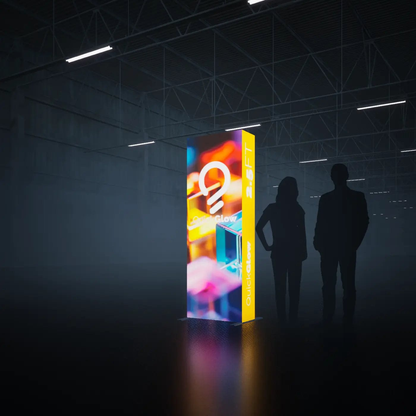 Orbus Trade Show Display Hopup 2.5 Backlit Straight Tension Fabric Display