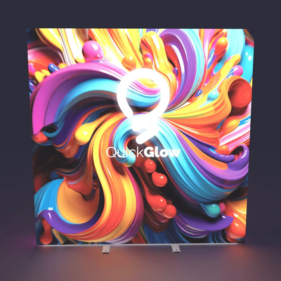 Orbus Trade Show Display Hopup 7.5 Backlit Straight Tension Fabric Display