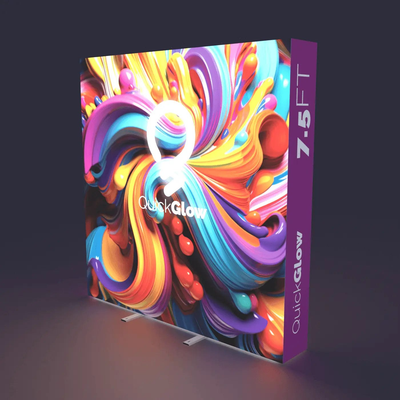 Orbus Trade Show Display Hopup 7.5 Backlit Straight Tension Fabric Display