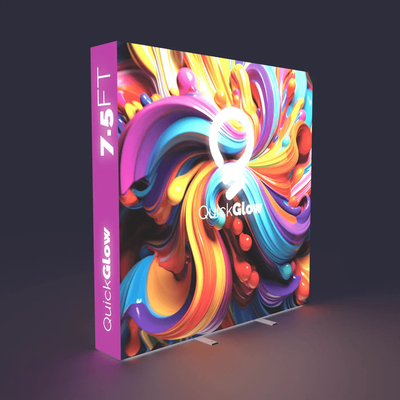 Orbus Trade Show Display Hopup 7.5 Backlit Straight Tension Fabric Display