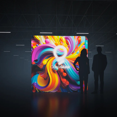 Orbus Trade Show Display Hopup 7.5 Backlit Straight Tension Fabric Display