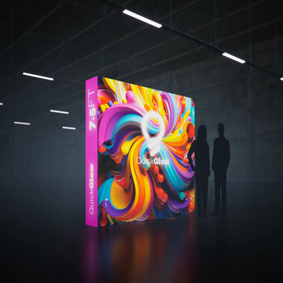 Orbus Trade Show Display Hopup 7.5 Backlit Straight Tension Fabric Display