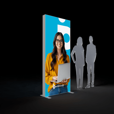 SEGO 3.3 x 7.4ft double-sided mobile lightbox with backlit LED display and customizable fabric graphics