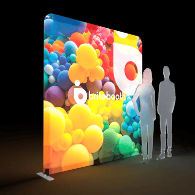 WaveLight Backlit Display 8ft with vibrant illuminated tension fabric and slim aluminum frame